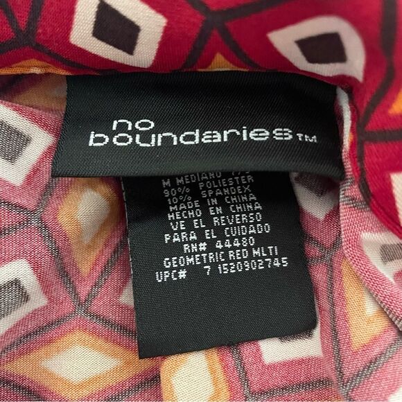 Vintage Y2K No Boundaries Retro Inspired Geometric Print Button Down Shirt - Picture 5 of 8